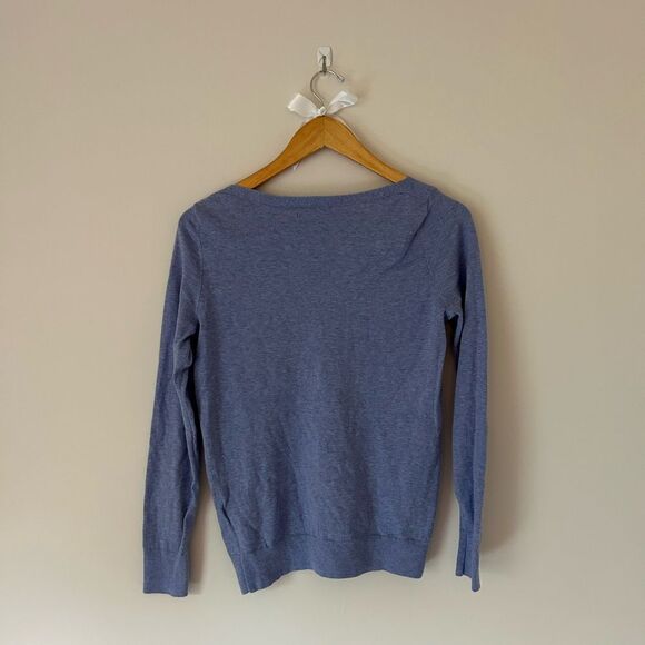 Banana Republic Stretch Cotton Blue Lightweight Sweater - Picture 3 of 3